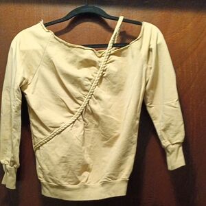 SKY NWOT Cold Shoulder Raw Hem 3/4 Sleeve Top Size Medium